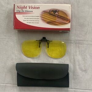 Night vision clip on driving glasses
